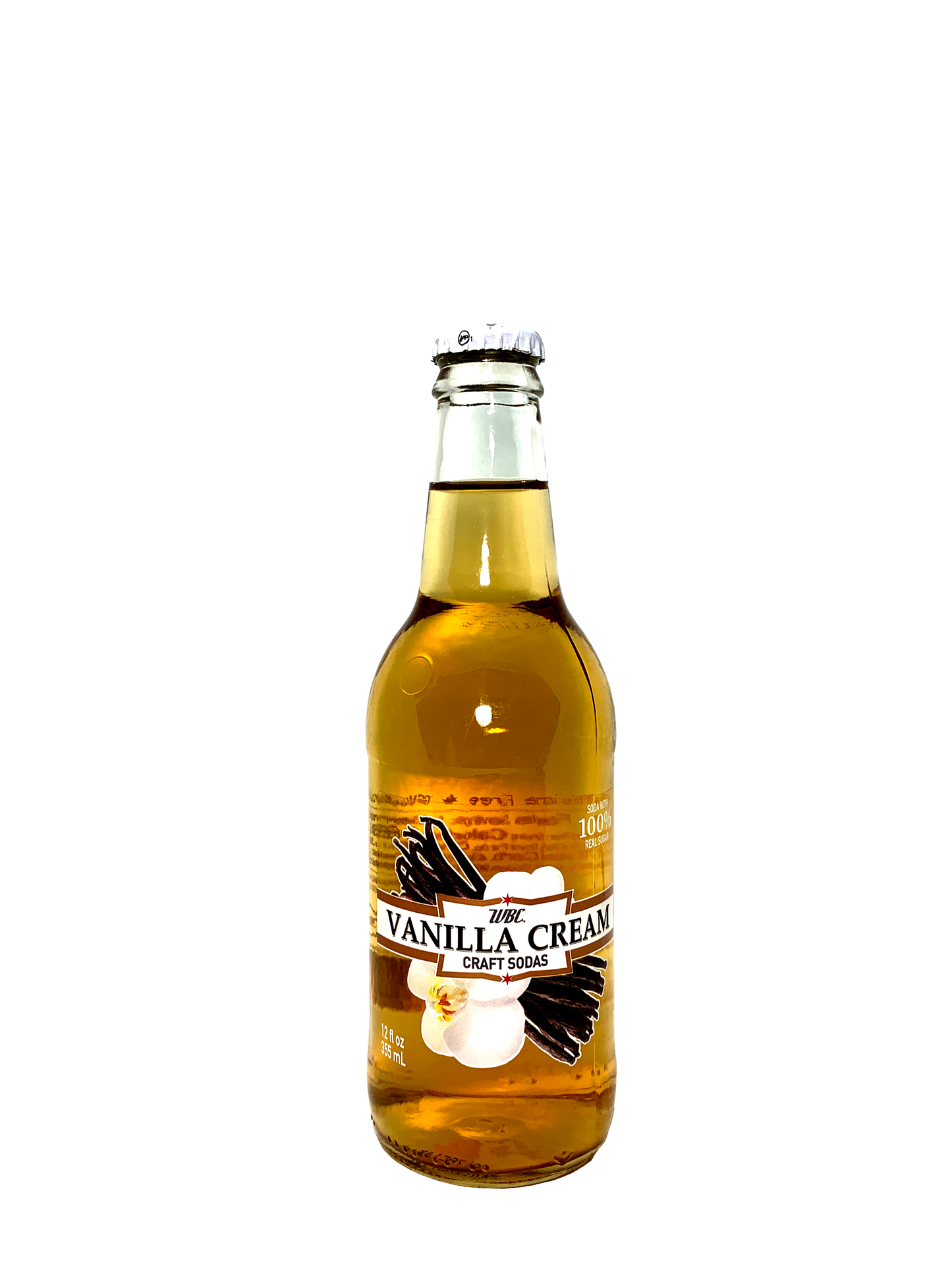 WBC 16oz VANILLA CREAM SODA 24/16oz "A Big WBC!"