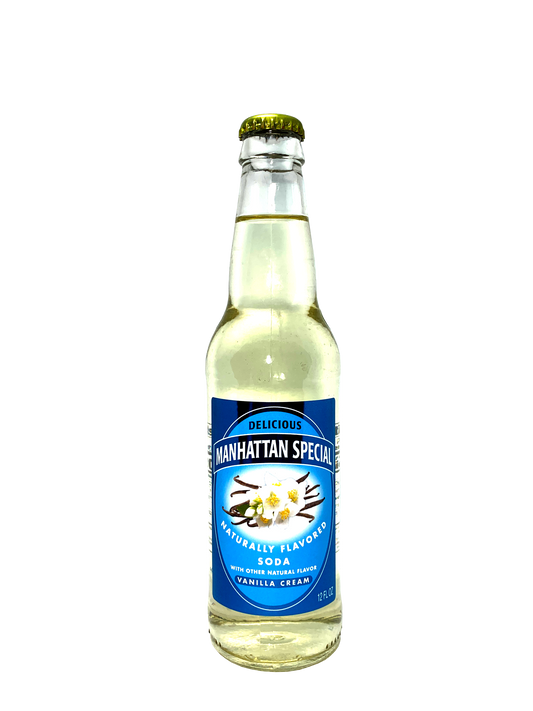 MANHATTAN SPECIAL VANILLA CREAM SODA "So Creamy" 24/12oz From Brooklyn NY