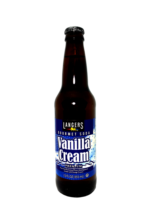 LANGERS VANILLA CREAM GOURMET SODA 24x12oz