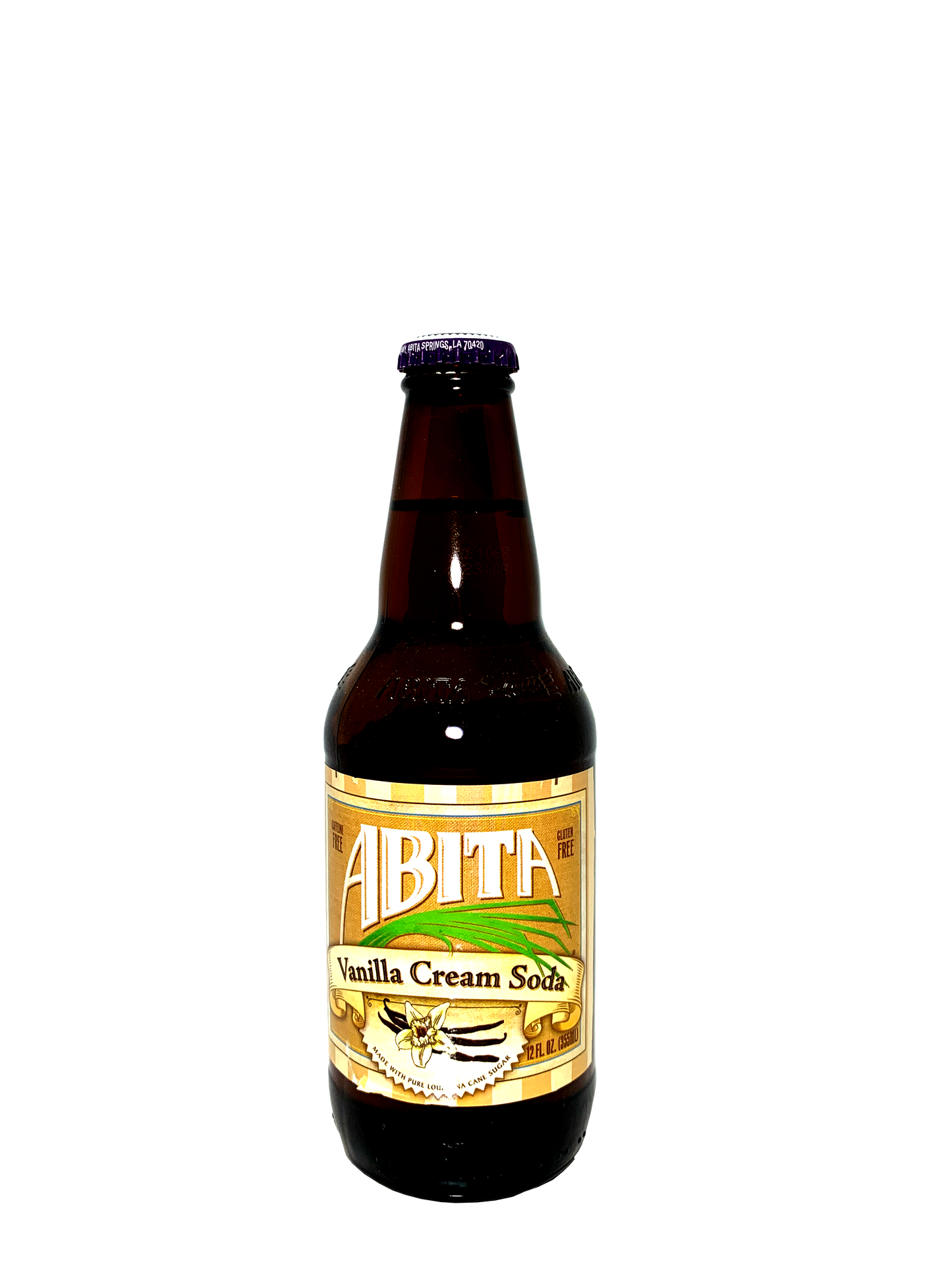 ABITA VANILLA CREAM  SODA OF LOUISIANA w/cane sugar "Laissez La Soda Mousse Rouler!"