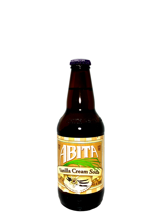 ABITA VANILLA CREAM  SODA OF LOUISIANA w/cane sugar "Laissez La Soda Mousse Rouler!"