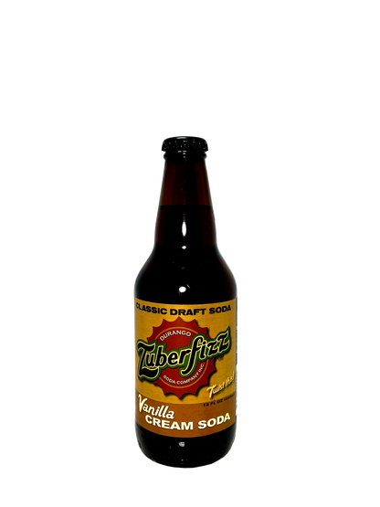 ZUBERFIZZ VANILLA CREAM SODA FROM DURANGO 24/12oz "A Colorado Cream!"