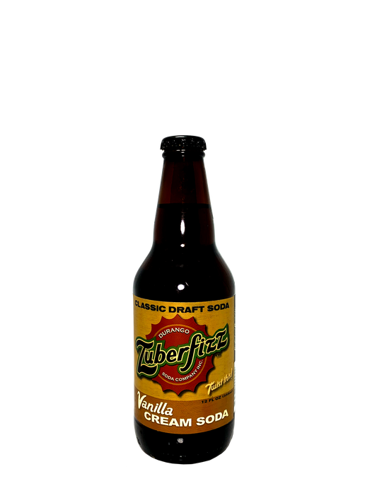 ZUBERFIZZ VANILLA CREAM SODA FROM DURANGO 24/12oz "A Colorado Cream!"