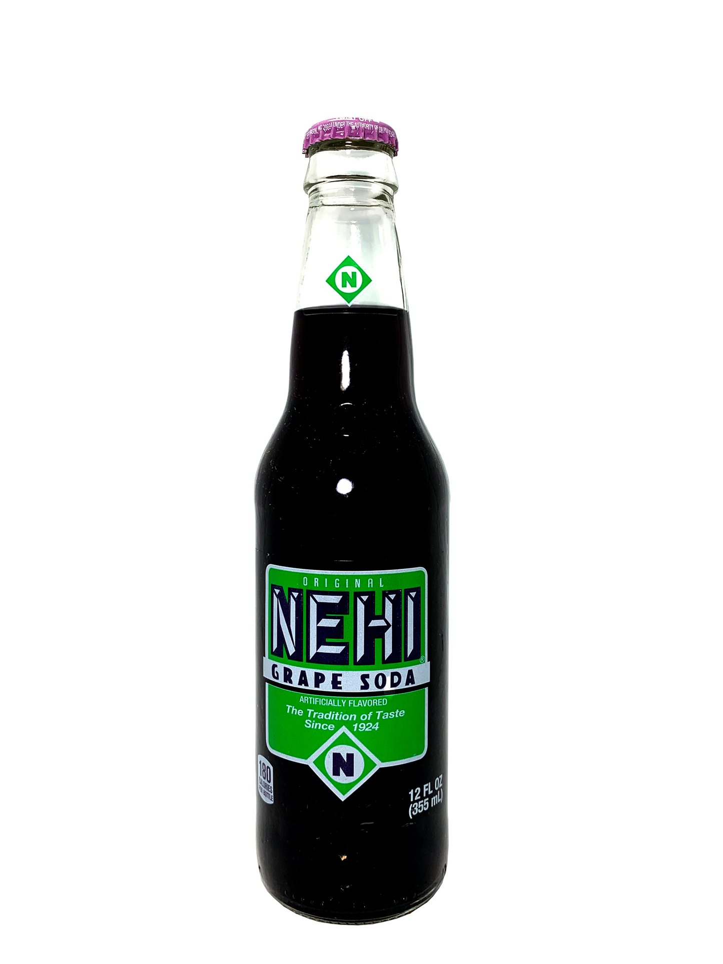 NEHI GRAPE LONGNECKS "Radar's choice... and he chooses Cane Sugar! 24x12oz