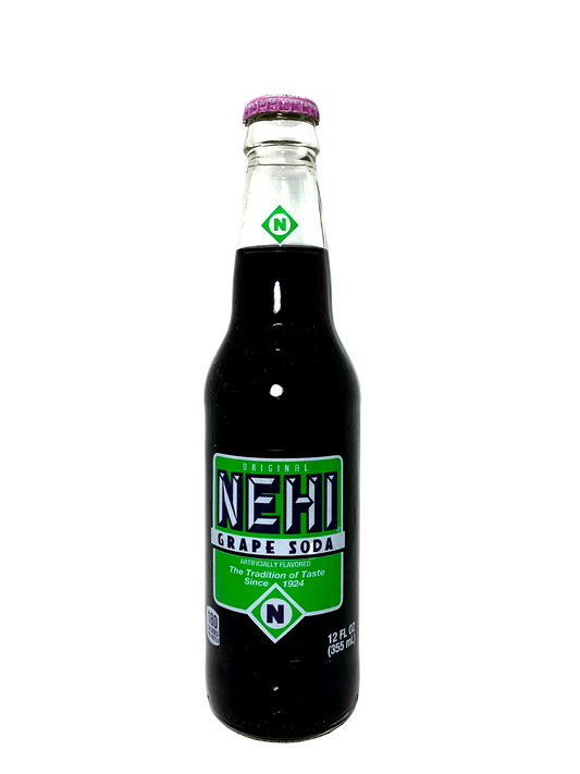 NEHI GRAPE LONGNECKS "Radar's choice... and he chooses Cane Sugar! 24x12oz