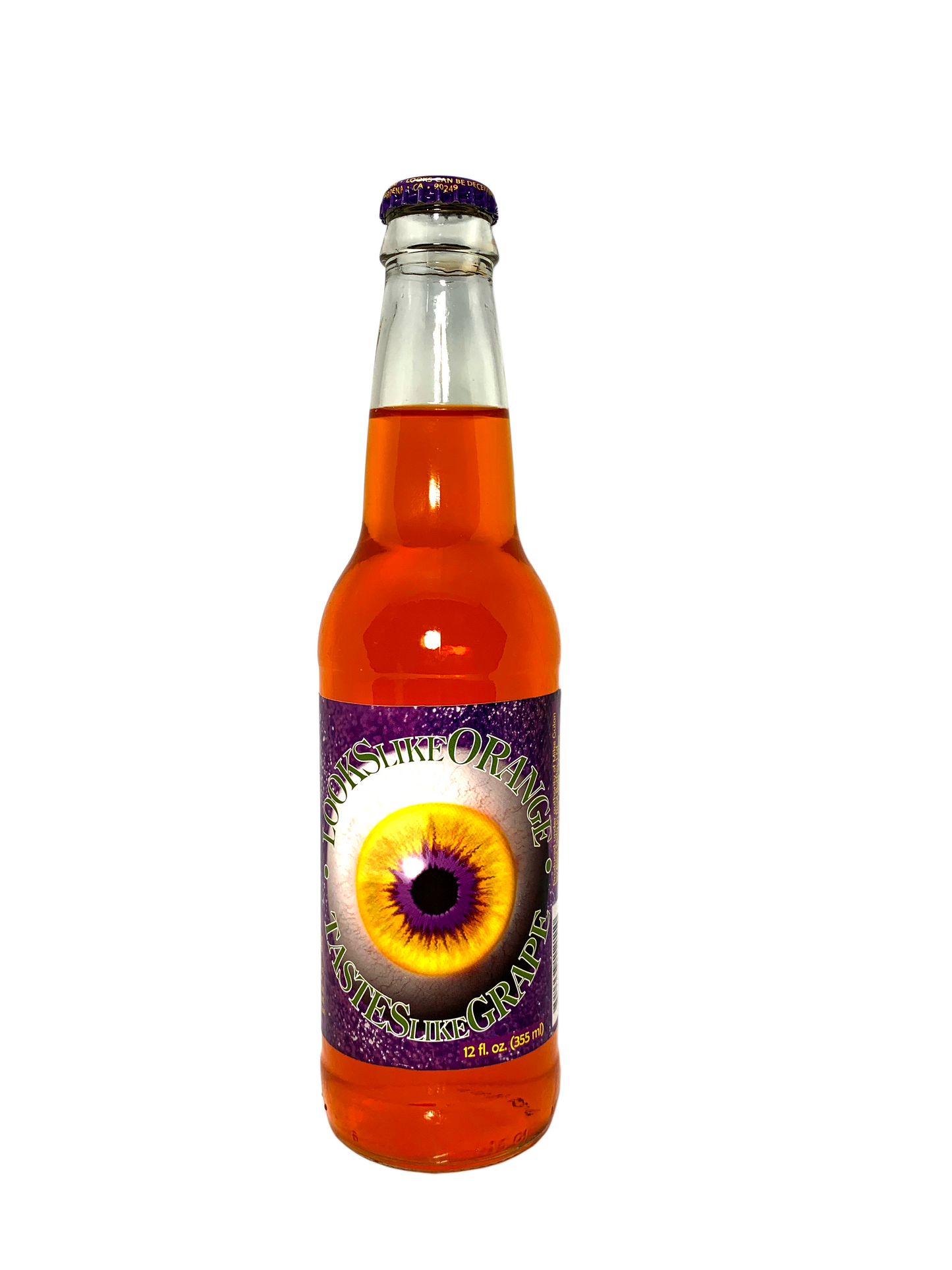 LOOKS LIKE ORANGE TASTES LIKE GRAPE 24/12oz LONGNECKS "Looks are deceiving; Taste Is King!