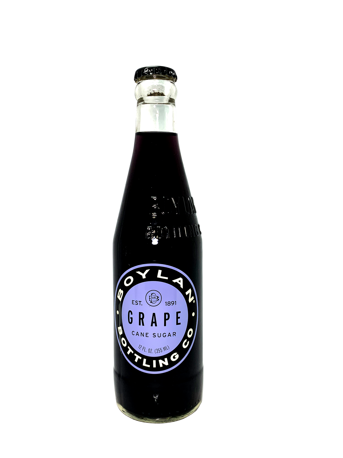 BOYLAN GRAPE SODA 24x12oz Old Fashioned Cane Sugar Grape Soda