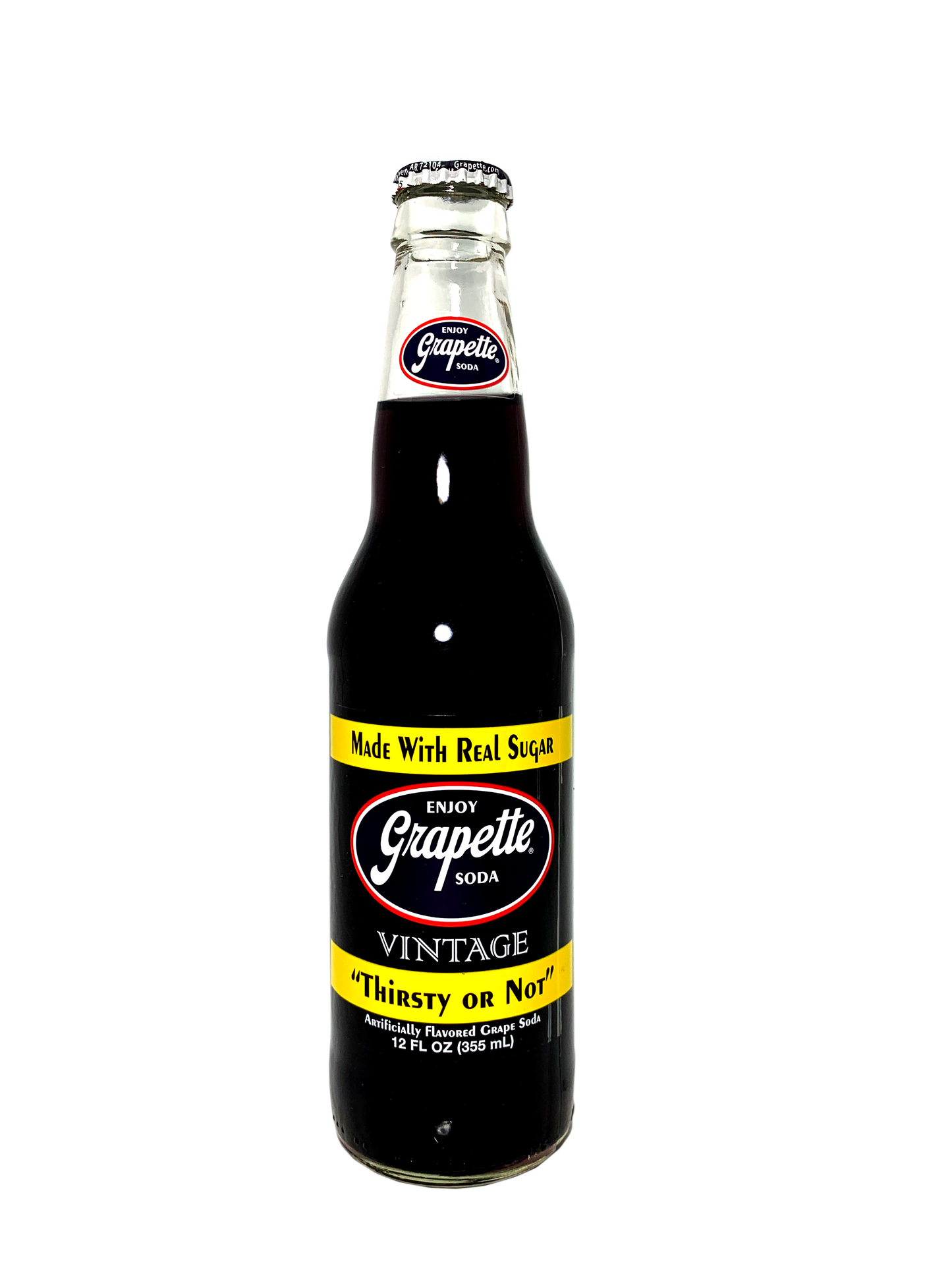 GRAPETTE LONGNECKS "the original grape soda" 24x12oz with Cane Sugar!