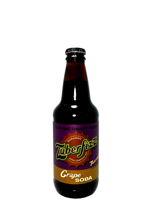 ZUBERFIZZ GRAPE SODA FROM DURANGO WITH CANE SUGAR 24/12oz "Like Pixy Stix!"