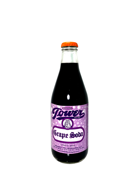 TOWER GRAPE SODA FROM MASSACHUSETTS 24x12oz "MASSive Vines!"