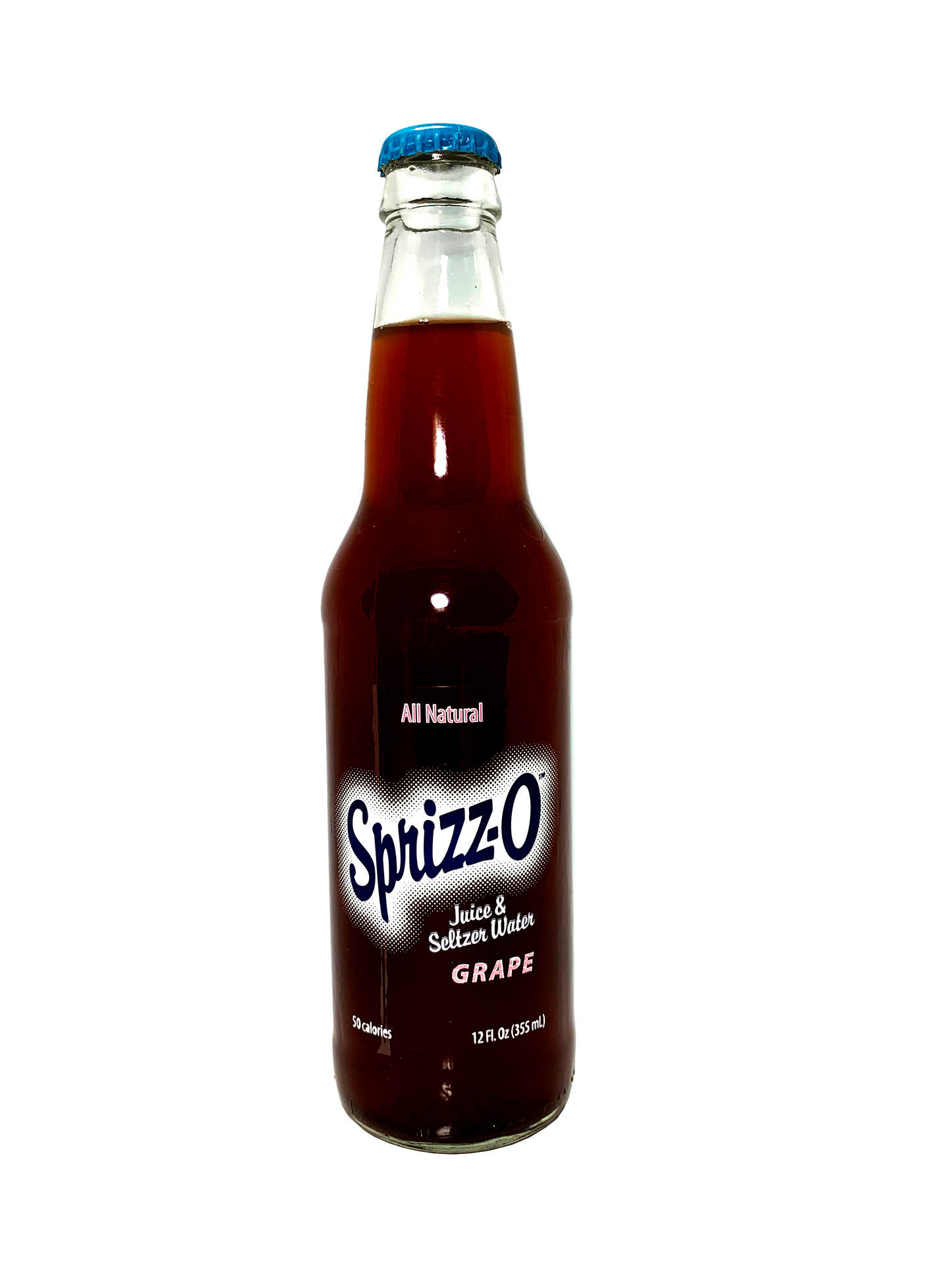 SPRIZZ-O GRAPE 24x12oz SPARKLING FRUIT JUICE SELTZER natural, light, healthy, refreshing