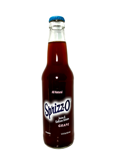 SPRIZZ-O GRAPE 24x12oz SPARKLING FRUIT JUICE SELTZER natural, light, healthy, refreshing