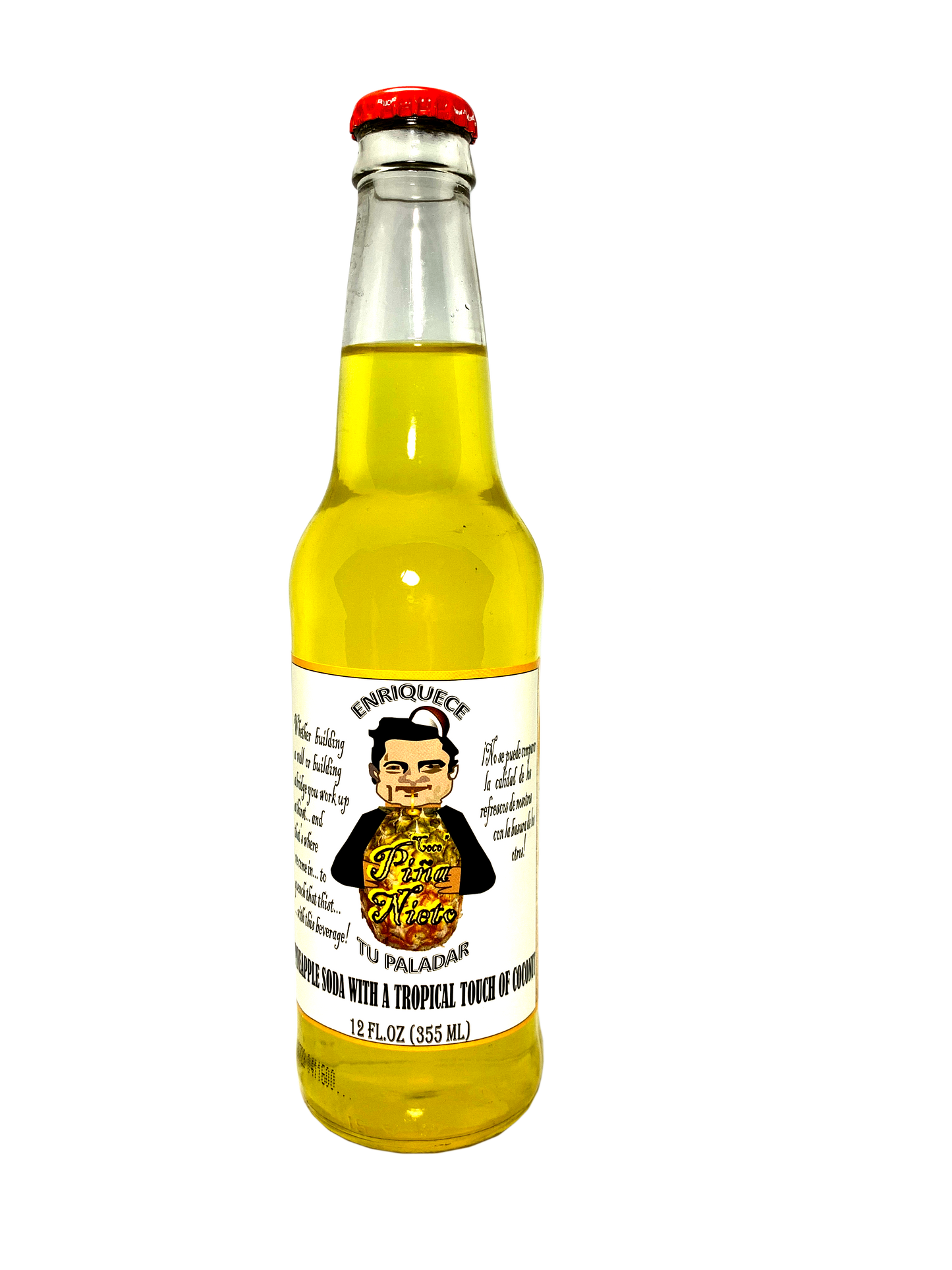 PIÑA NIETO 24/12oz "¡Enrique-se Tu Paladar!!" PINEAPPLE SODA WITH TROPICAL COCONUT TWIST