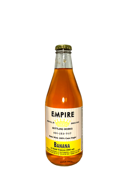 EMPIRE BOTTLING WORKS BANANA SODA FROM RHODE ISLAND 24x12oz