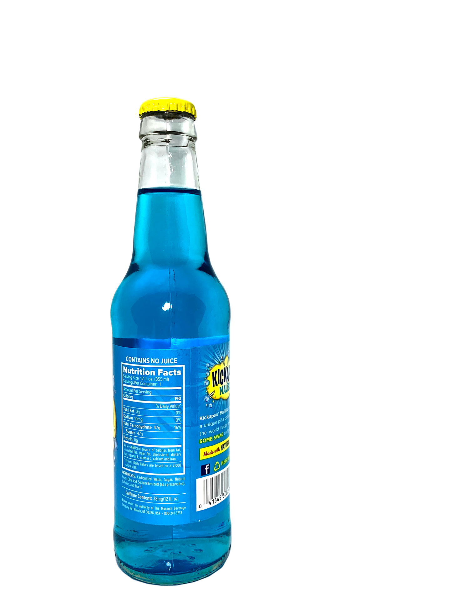 KICKAPOO MALIBLU Piña Colada LONGNECKS "The Tropical Blue Dogpatch Recipe!" 24x12oz