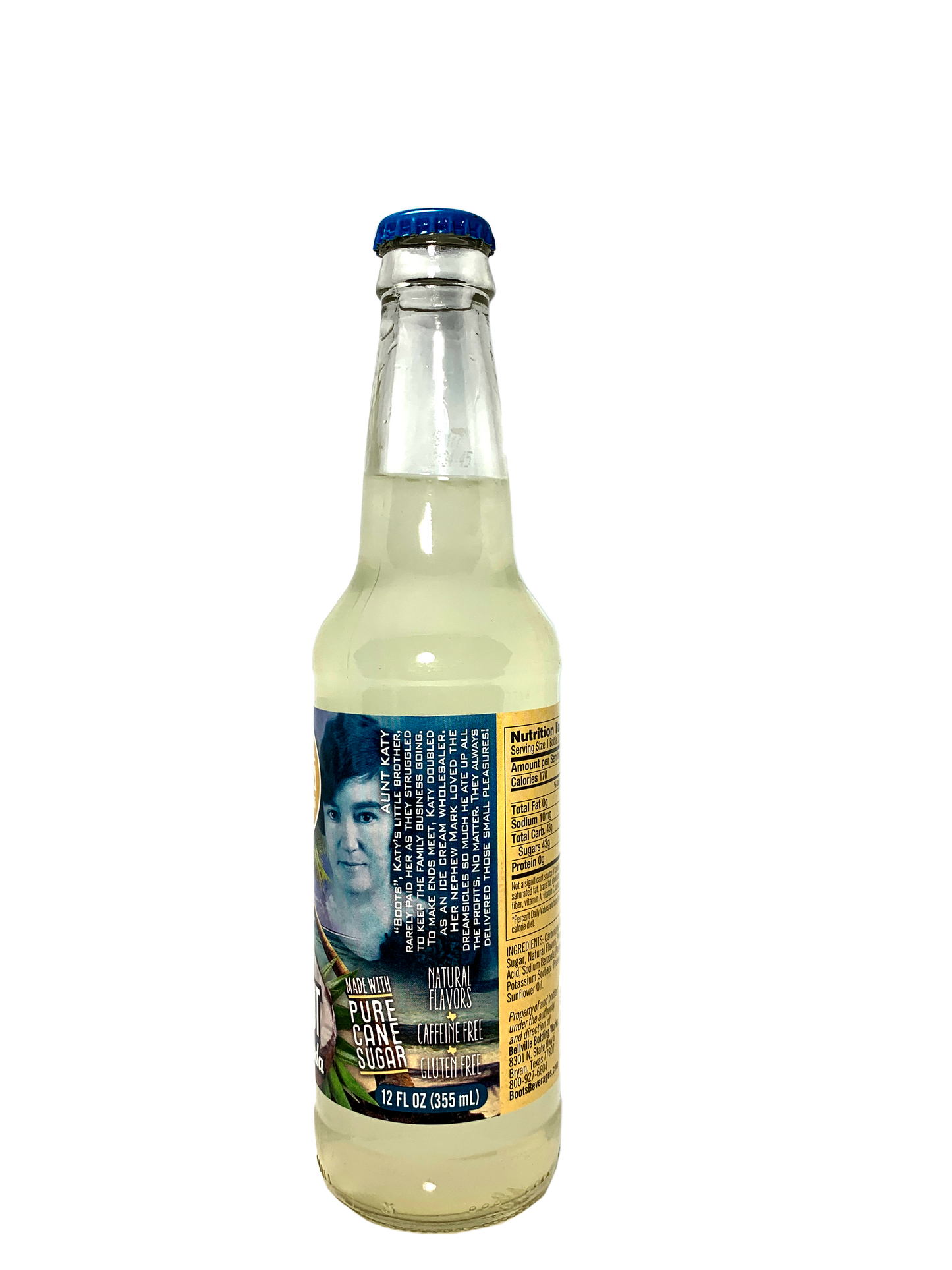 BOOTS COCONUT CREAM SODA 6x4x12oz "A Creamy Tropical Refreshing Sensation from Texas!"