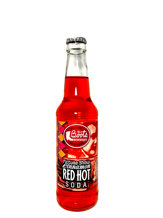 BOOTS RED HOT SODA 6x4x12oz "Picture Show Red Hot Flavor From Texas!!"