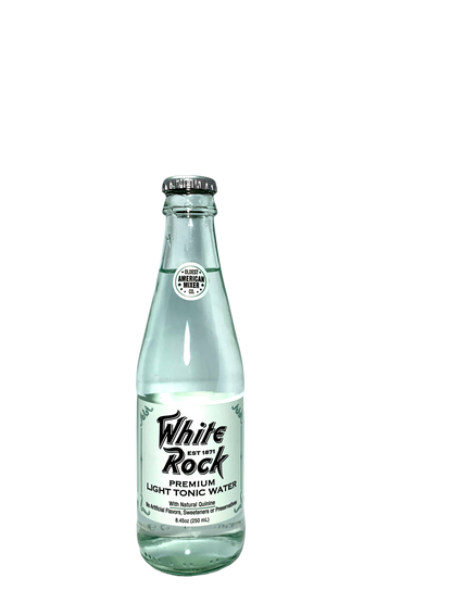 WHITE ROCK LIGHT TONIC WATER 6/4/250ml since 1871 With Natural Quinine & Only 45 Calories!