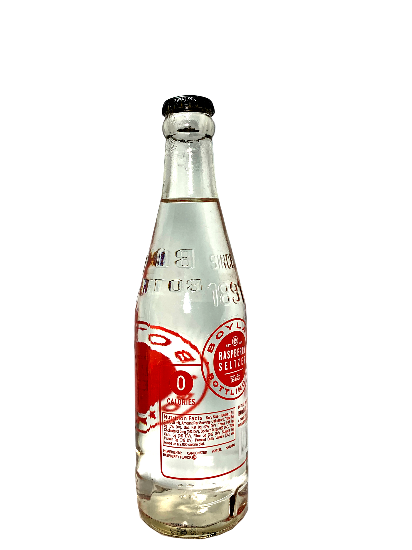 BOYLAN SELTZER RASPBERRY ESSENCE 6x4x12oz "A Berry Good Sparkler Without Sweeteners"