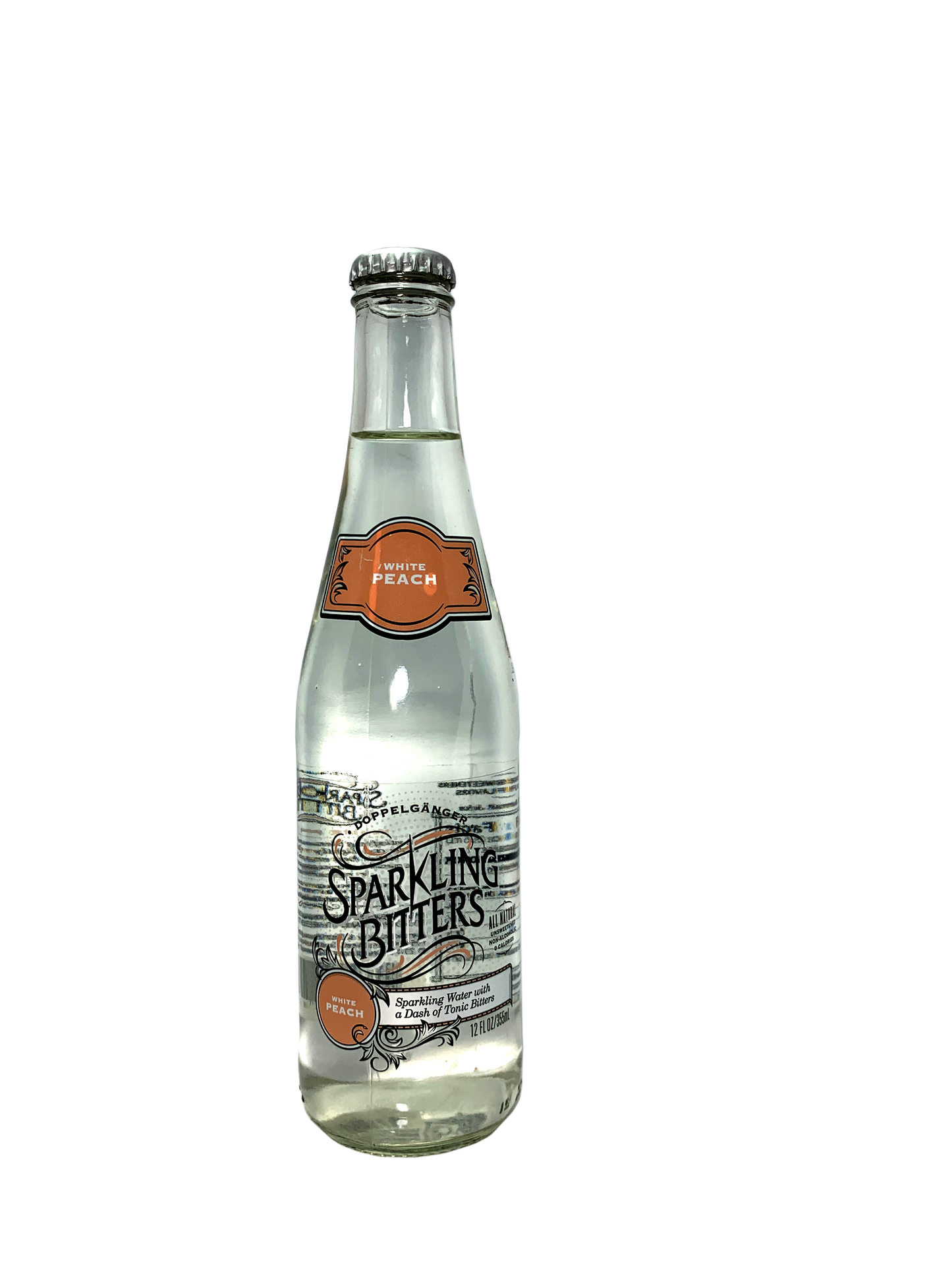 SPARKLING BITTERS WHITE PEACH 24x12oz No Sweeteners "White Peach Is The Right Peach"