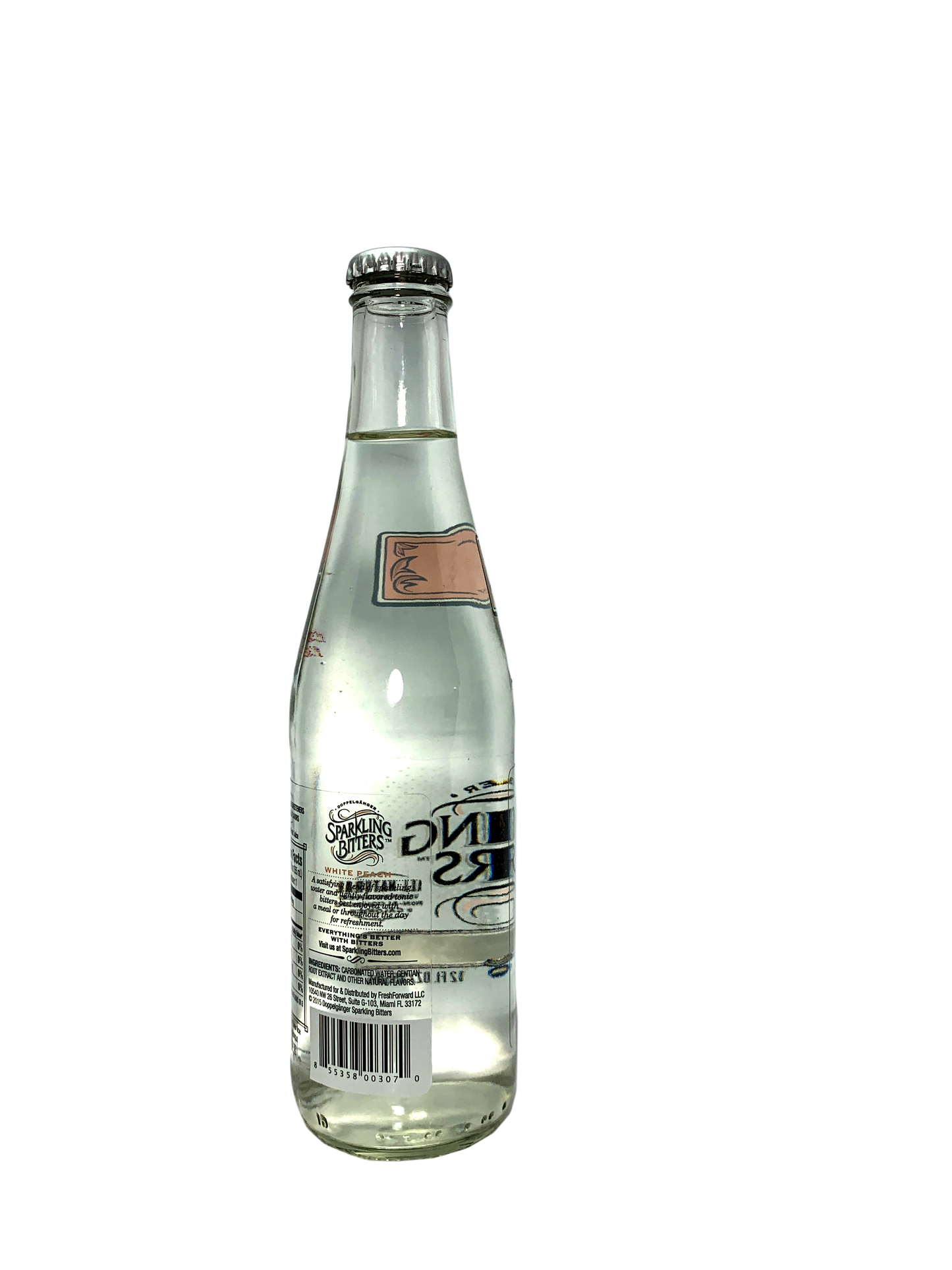 SPARKLING BITTERS WHITE PEACH 24x12oz No Sweeteners "White Peach Is The Right Peach"