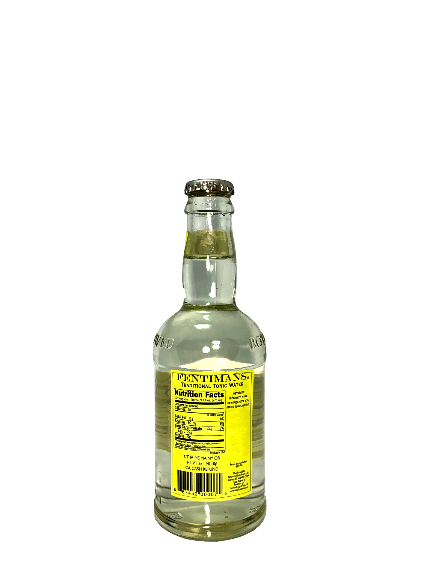 FENTIMANS TONIC WATER 200ml pub bottles 6x4x200ml "With Real Quinine"