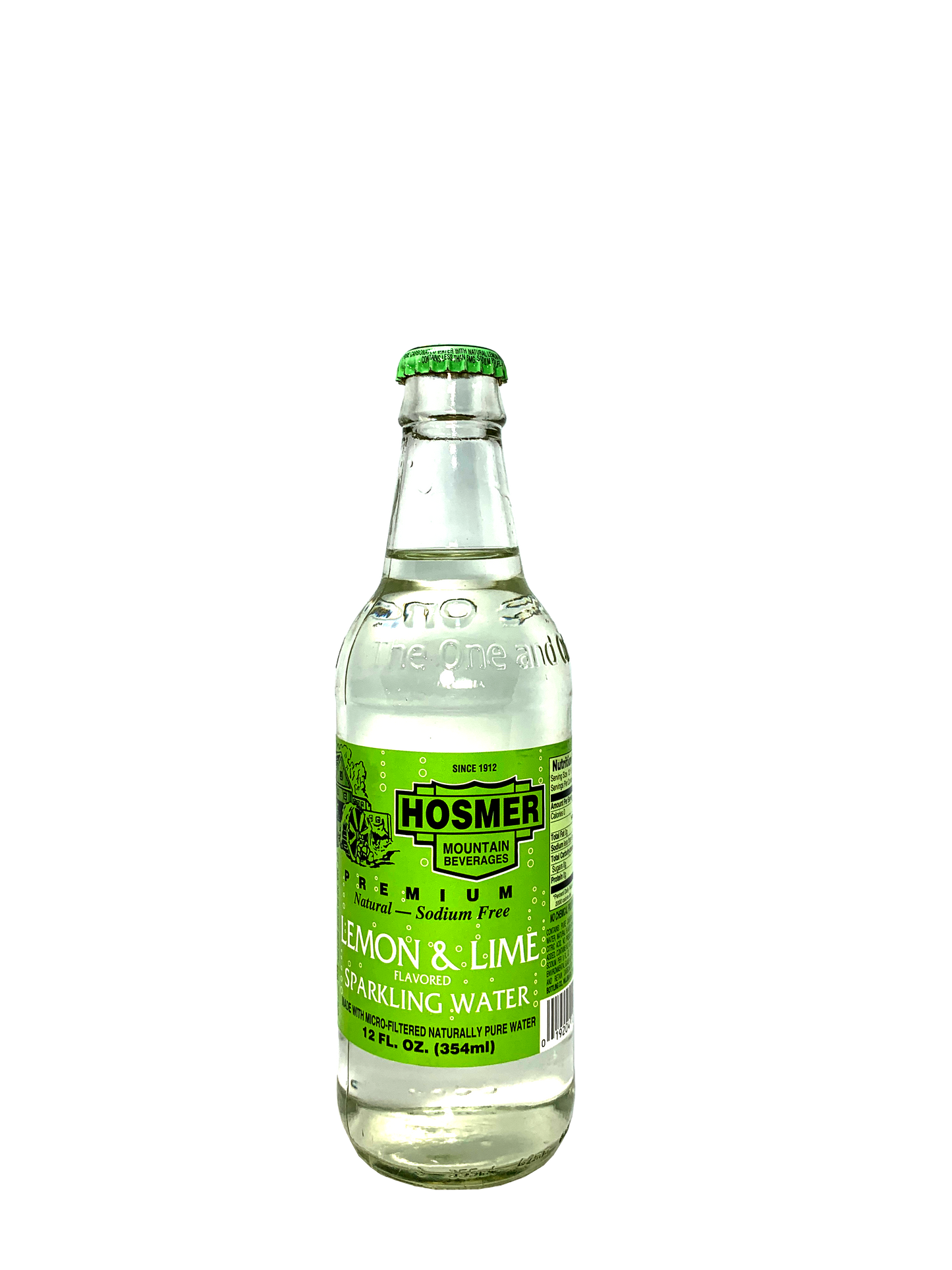 HOSMER LEMON & LIME MOUNTAIN GREEN SODA 24/12oz FROM CONNECTICUT