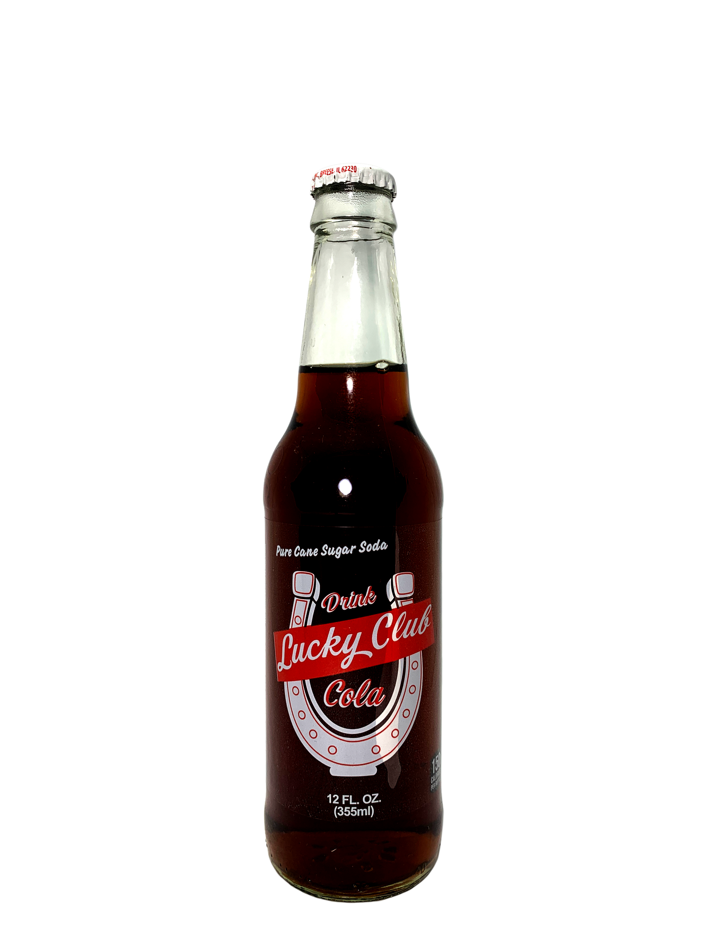 LUCKY CLUB COLA 24x12oz WITH CANE SUGAR "You're Lucky If You're In This Club!"