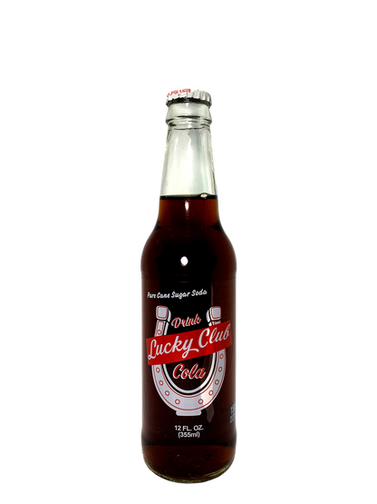 LUCKY CLUB COLA 24x12oz WITH CANE SUGAR "You're Lucky If You're In This Club!"