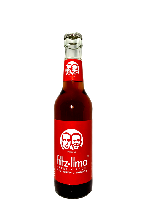 FRITZ-LIMO KIRSCH-APFEL-HOLUNDER-LIMONADE German Cherry-Apple-Elderberry Soda 20x330ml