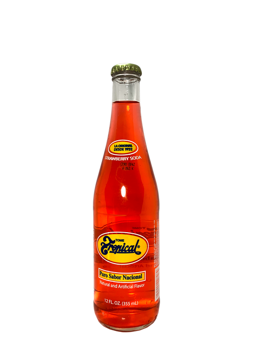 TROPICAL FRESA ECUADORIAN STRAWBERRY SODA 24x12oz "Cool Refreshment At The Equator"