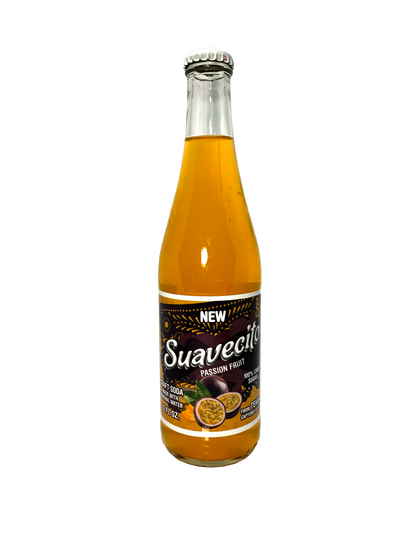 SUAVECITO PASSIONFRUIT CRAFT SODA 24x12oz "Made With Mineral Water From Tehuacán"