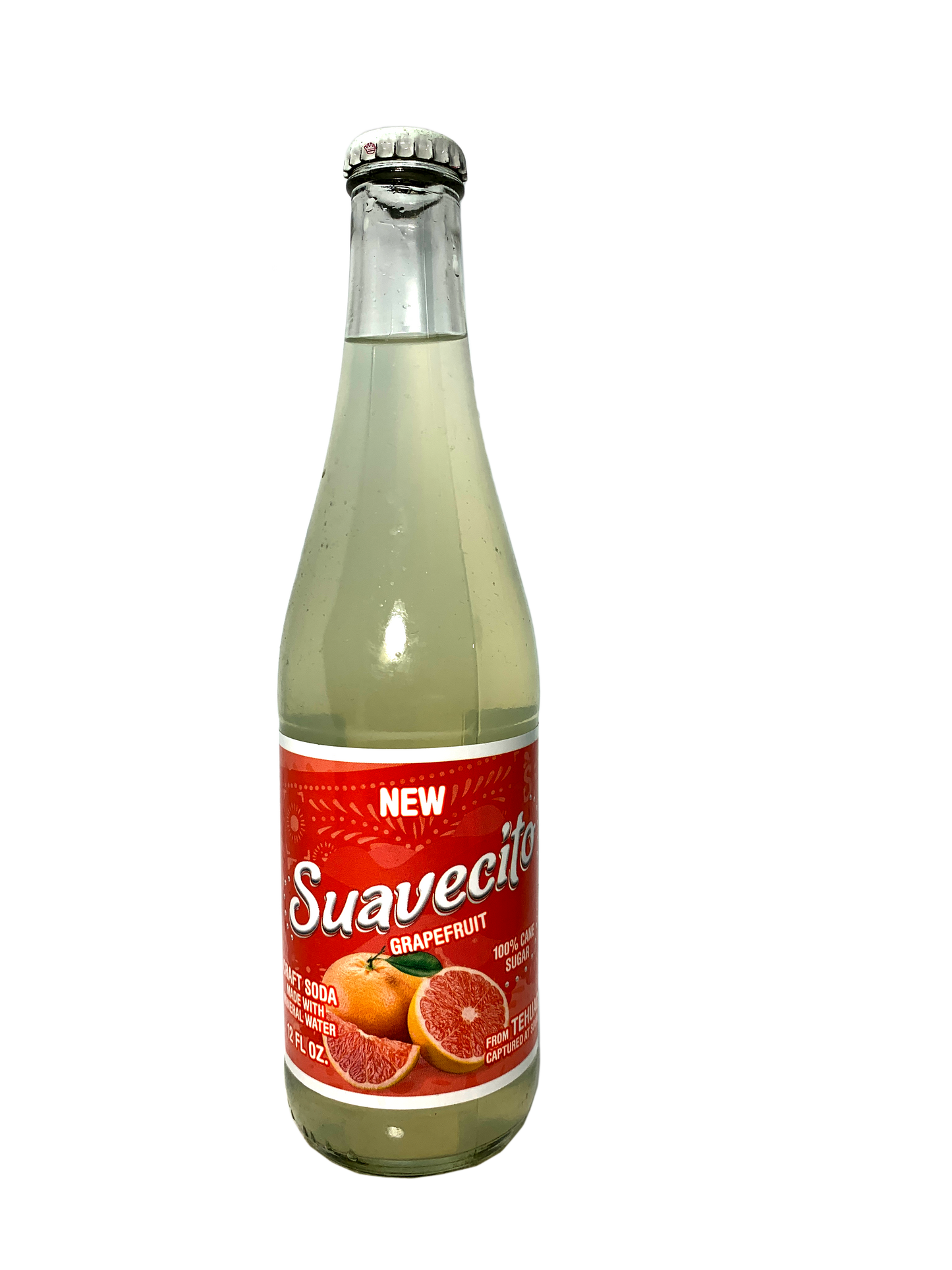 SUAVECITO GRAPEFRUIT CRAFT SODA 24x12oz "Made With Mineral Water From Tehuacán"