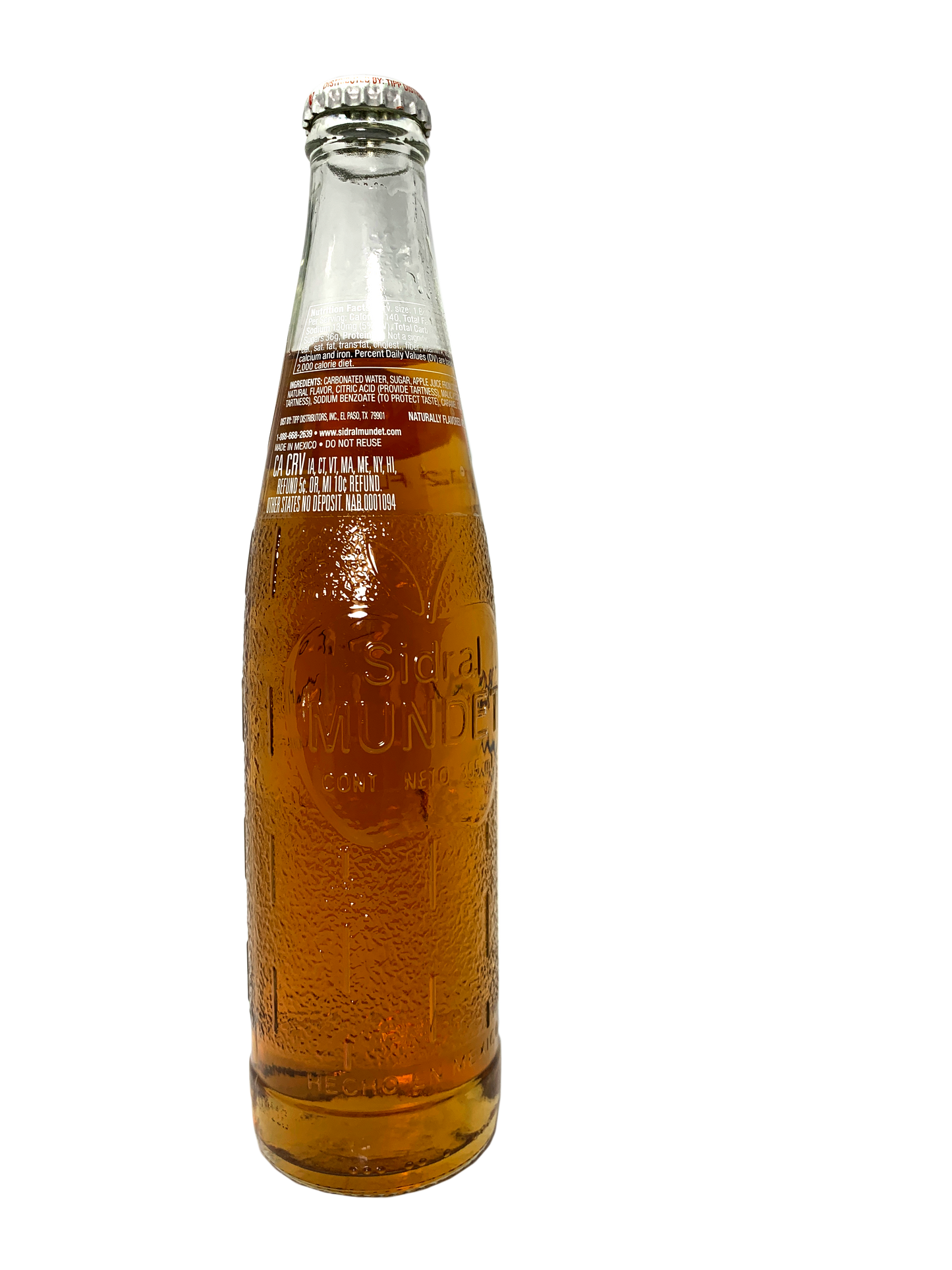 SIDRAL MUNDET APPLE SODA 24x12oz "The Famous Apple Soda Of Mexico"