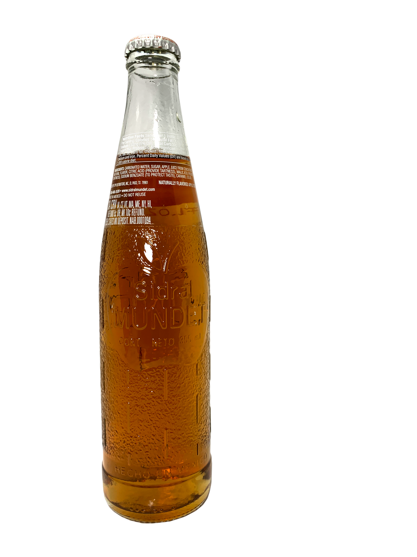 SIDRAL MUNDET APPLE SODA 24x12oz "The Famous Apple Soda Of Mexico"