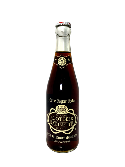 JOHNNIE RYAN ROOT BEER RACINETTE 6/4/12oz FROTHY CANE SUGAR SODA FROM NIAGARA FALLS