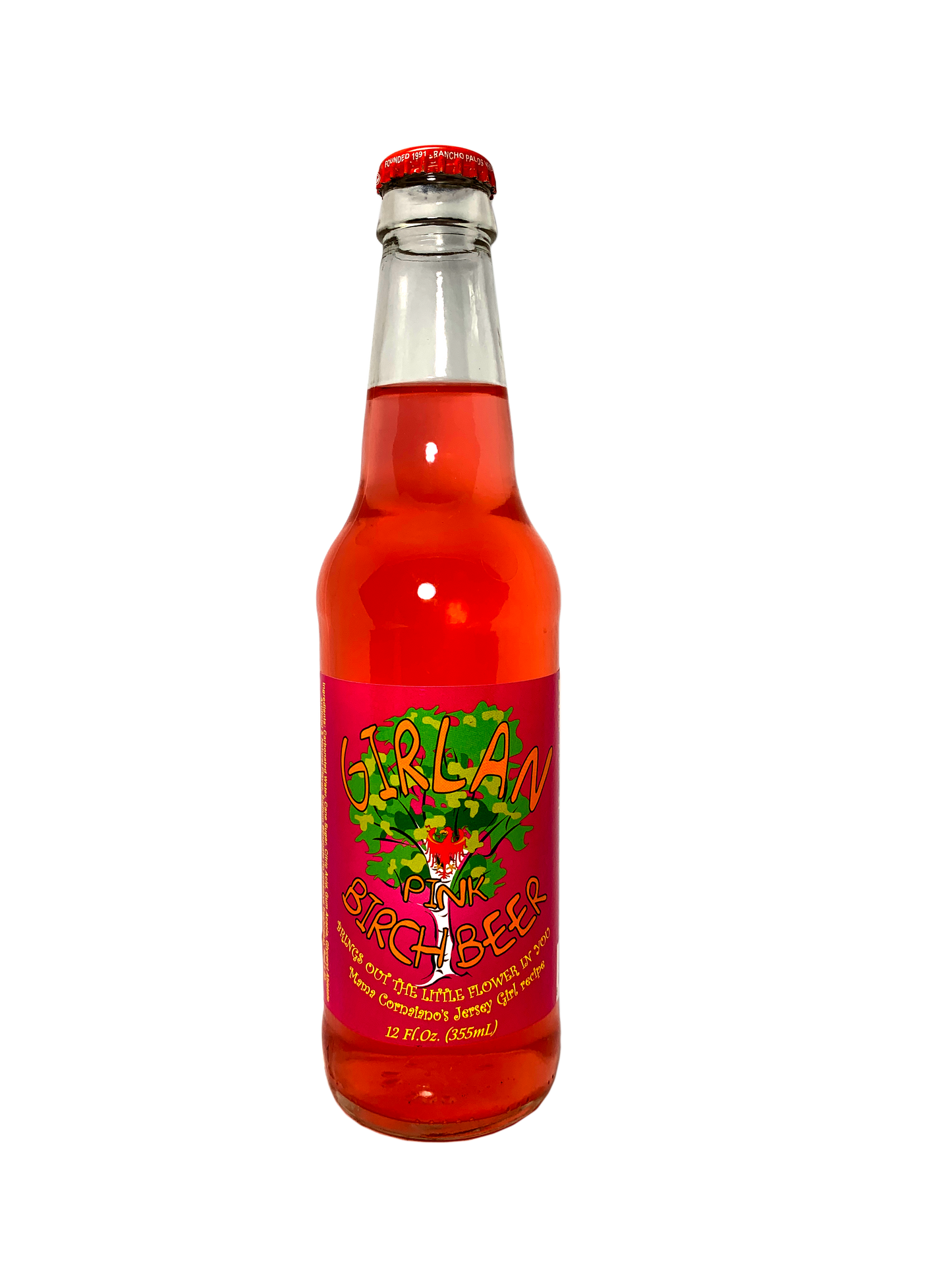 GIRLAN PINK BIRCH BEER 24/12oz "Boy you gotta love sugar & spice & everything nice!"