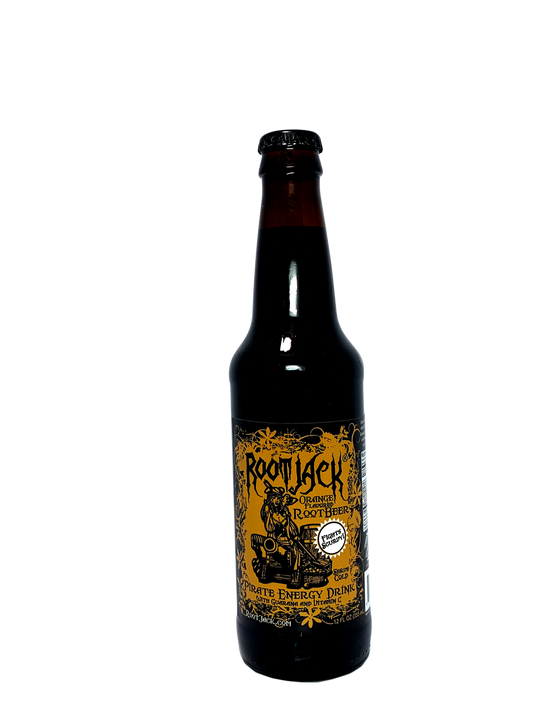 ROOT JACK ORANGE ROOT BEER 24x12oz "Unique & Tasty With A Caffeine Kick!"