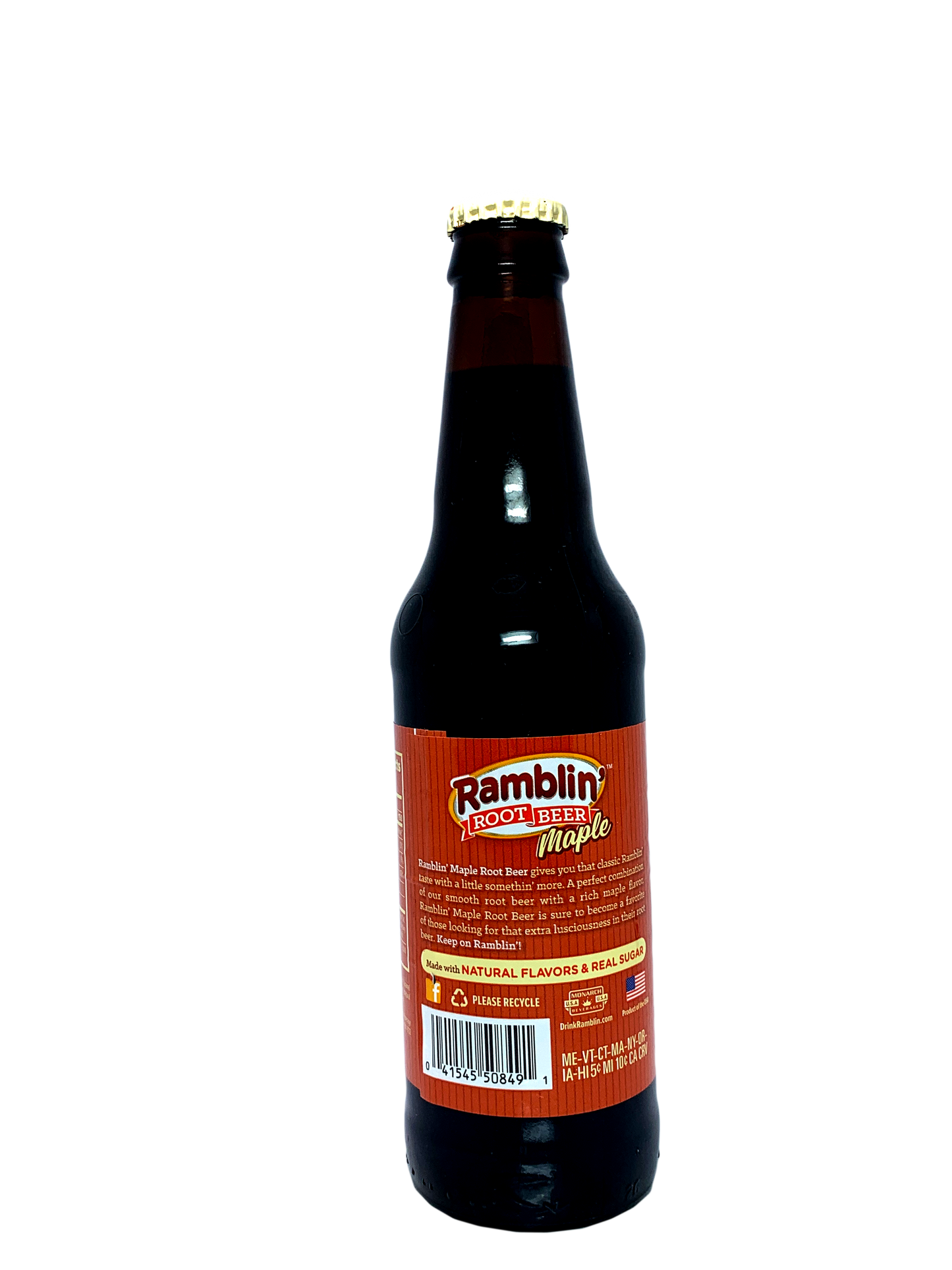 RAMBLIN' MAPLE ROOT BEER LONGNECKS "One Sip & You'll Want To Buy A Canadian Flag!" 24x12oz