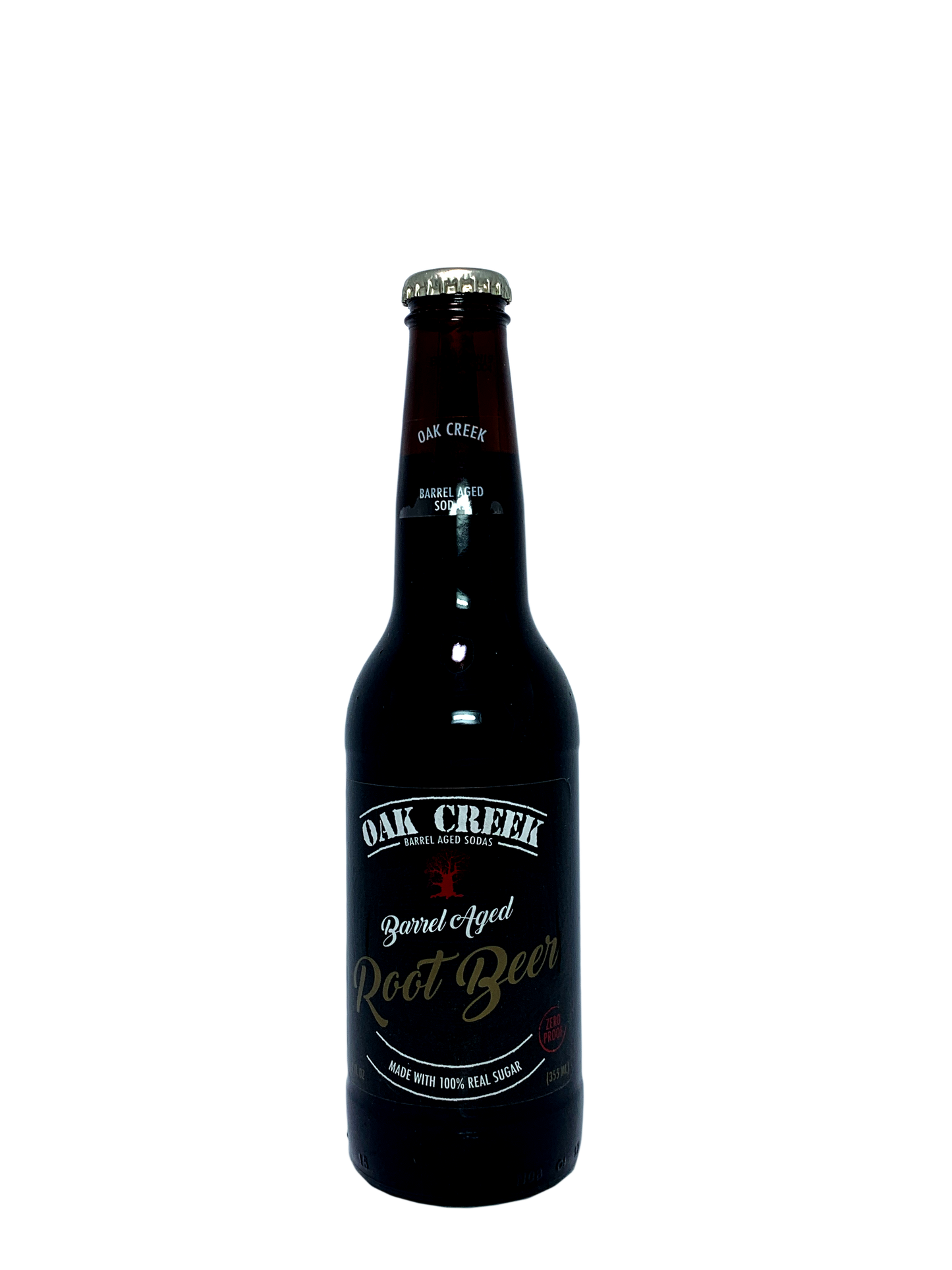 OAK CREEK BARREL AGED ROOT BEER 4x6x12oz 25% BROWN SUGAR / 75% CANE SUGAR SWEETENED