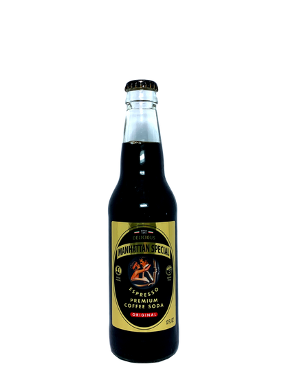 MANHATTAN SPECIAL ESPRESSO COFFEE SODA "Passaro's Famous" 24/12oz Brooklyn NY