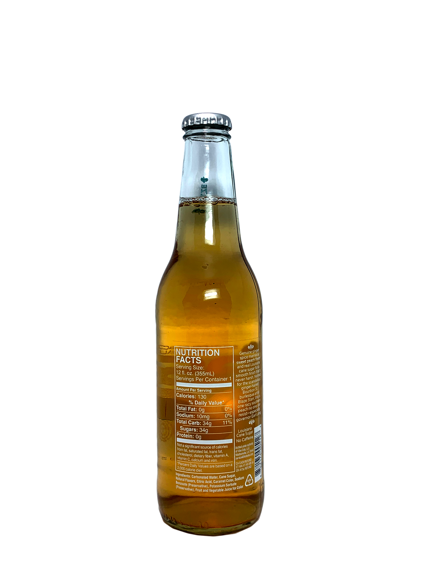 FEST SOUTHERN PEACH GINGER SODA OF LOUISIANA "  " 24x12oz