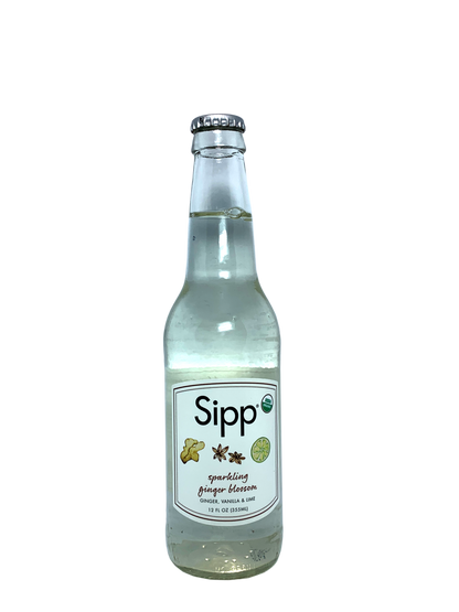 SIPP GINGER BLOSSOM ORGANIC ECO BEVERAGE 6x4x12oz "Spice Blends With Flowering Fruits!"