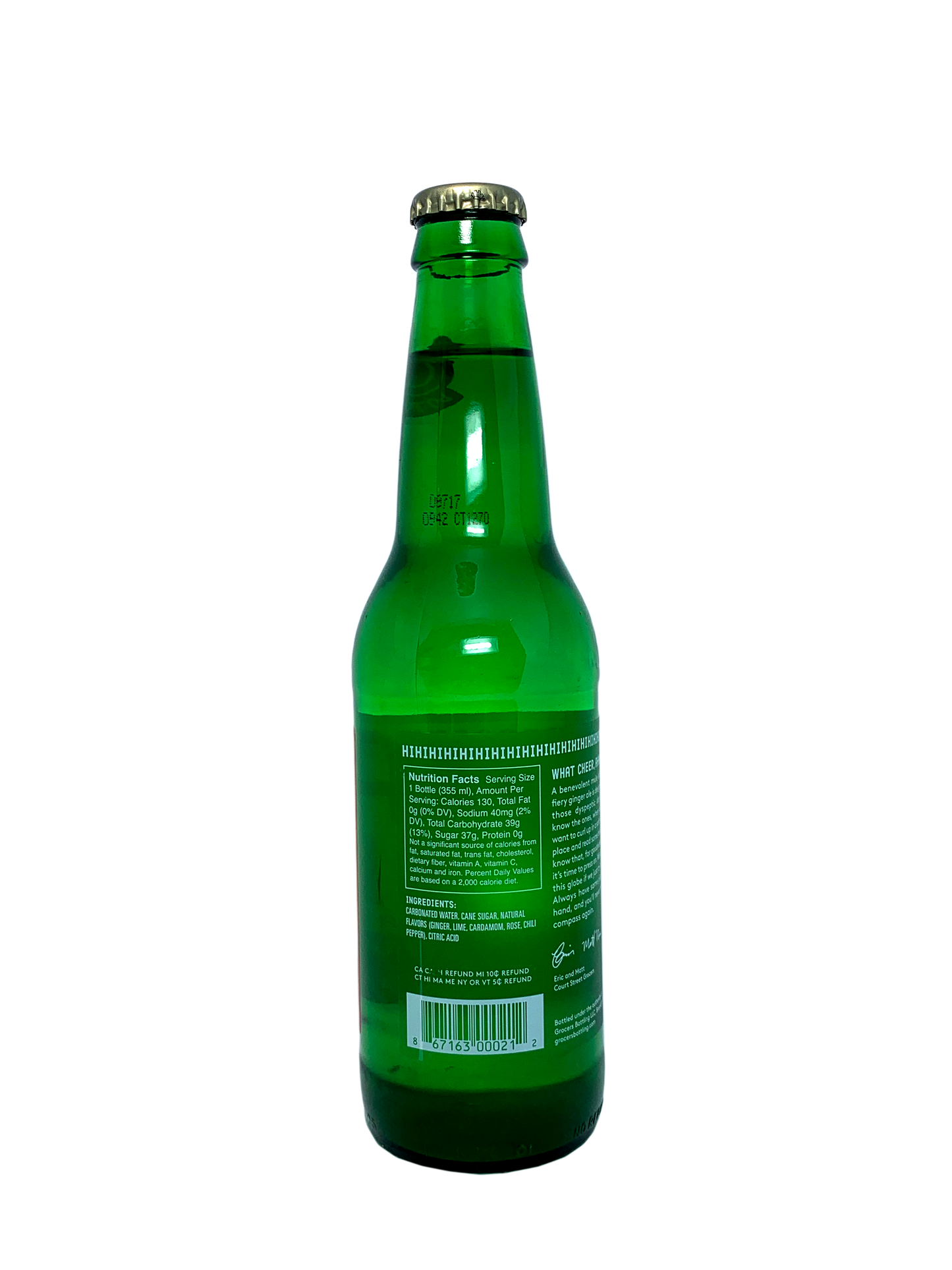 GROCERS WHAT CHEER American Pale Dry Ginger Ale 24x12oz It's Natural!  It's Spicy & Gingy!