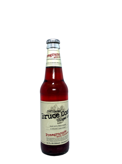 FRESH POMEGRANATE GINGER ALE w/Hibiscus BY BRUCE COST 6/4/12oz "Rich In Antioxidants"