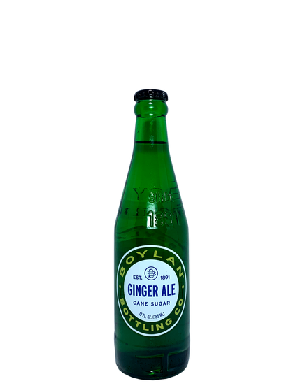 BOYLAN GINGER ALE 24x12oz Green Longneck Bottles; Cane Sugar Sweetened