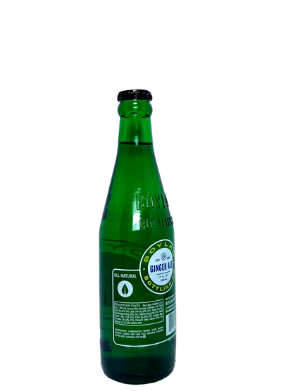 BOYLAN GINGER ALE 24x12oz Green Longneck Bottles; Cane Sugar Sweetened