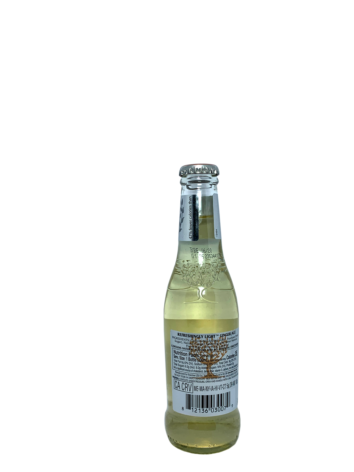 FEVERTREE LIGHT GINGER BEER 6/4/200ml From The UK "With Ginger From 3 Countries!"