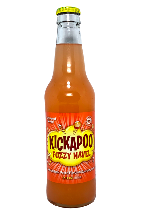 KICKAPOO FUZZY NAVEL Peach LONGNECKS "The Peachy Fuzzy Fizzy Dogpatch Recipe!" 24x12oz