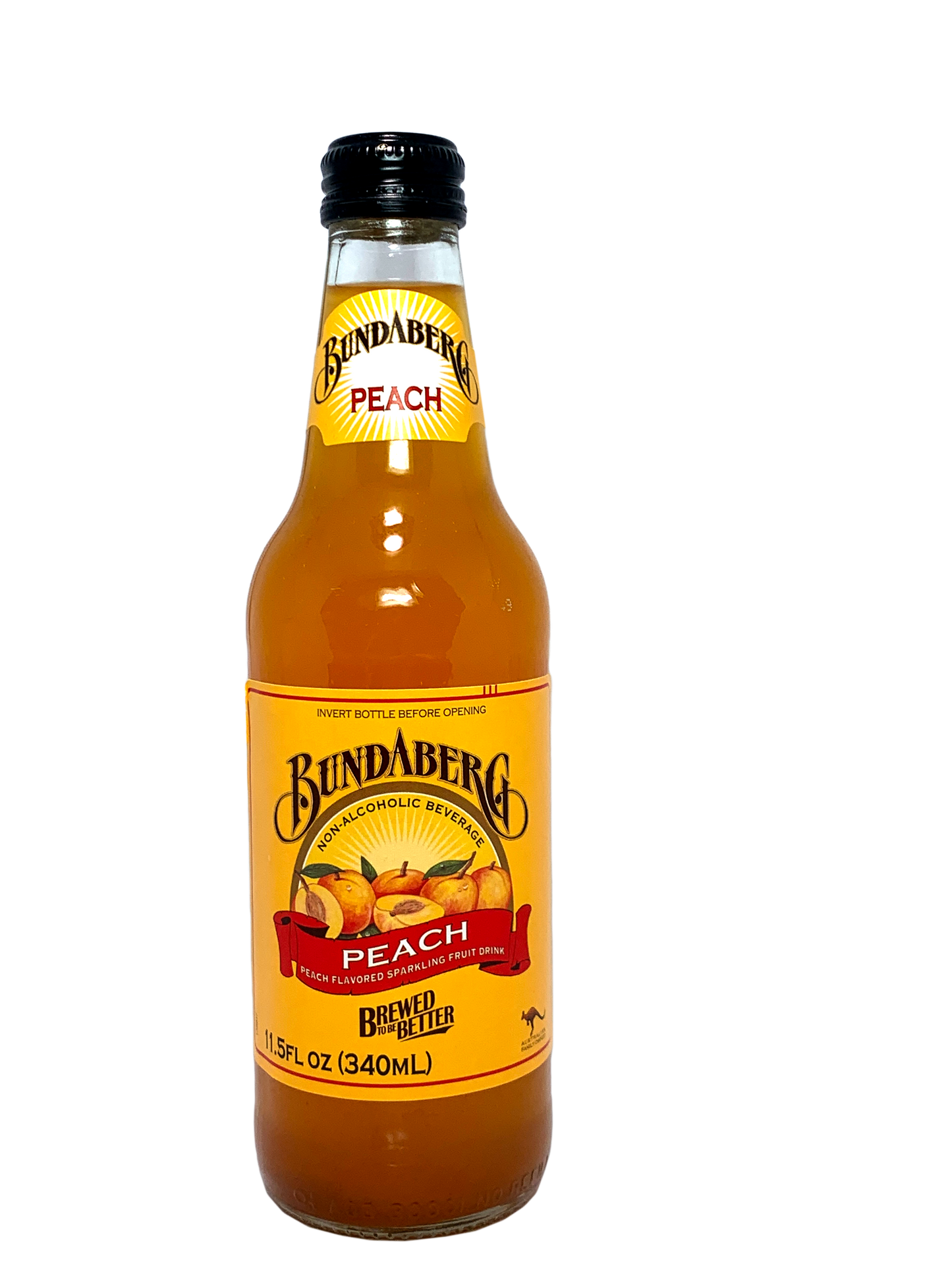 BUNDABERG PEACH SODA 6x4x375ml "gives your palate the taste of an orchard!"